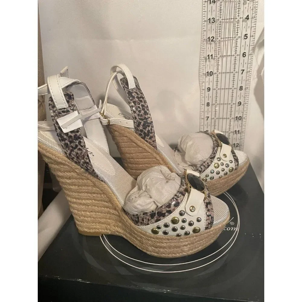 NEW Paprika Exempt-S Wedges Espadrilles 7.5" - Picture 6 of 13